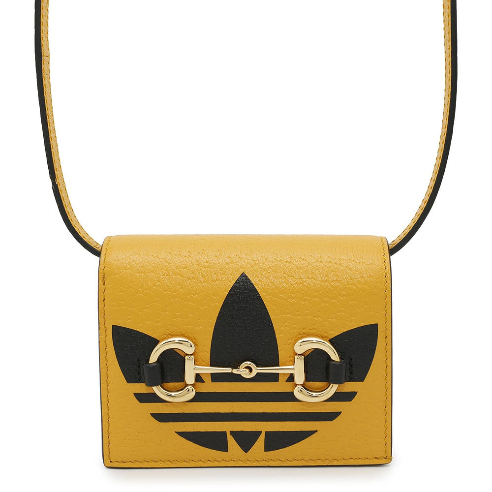 Gucci Shoulder Wallet Adidas Collaboration Horsebit Leather